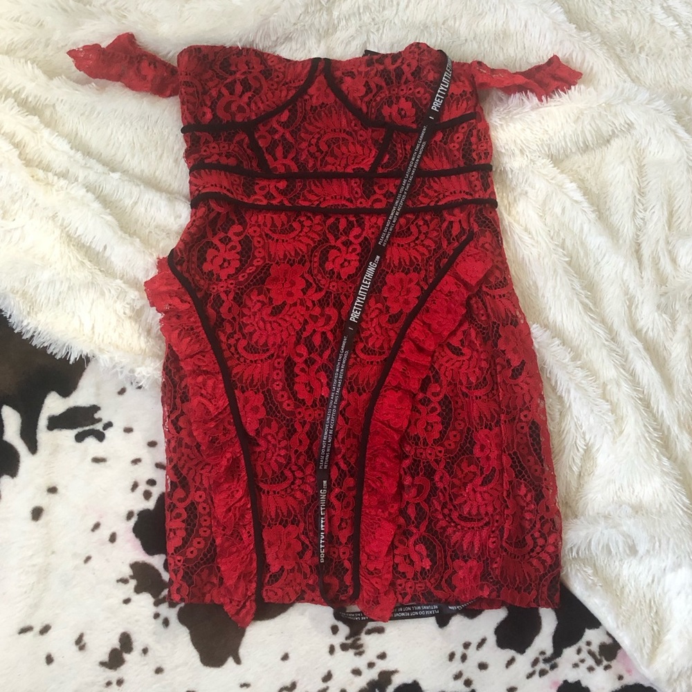 PrettLittleThing Lace Mini Dress